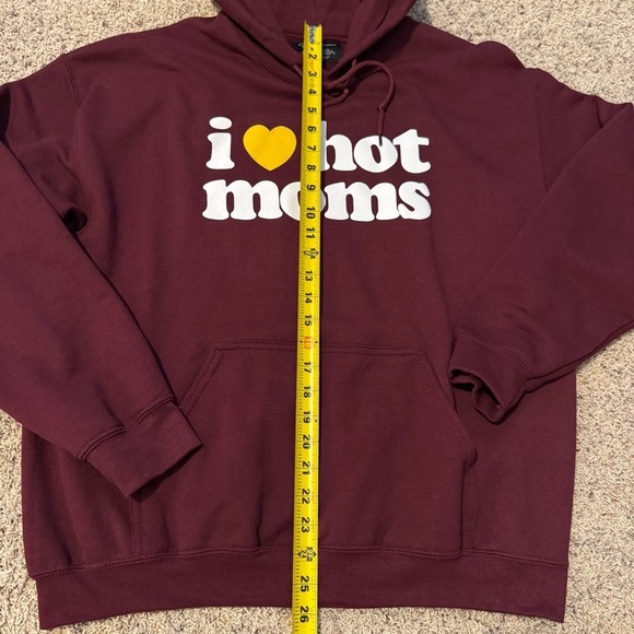Danny Duncan Hoodie Men's Large (medium) Maroon Cotton I ❤️ Hot Moms Graphic - Picture 5 of 6